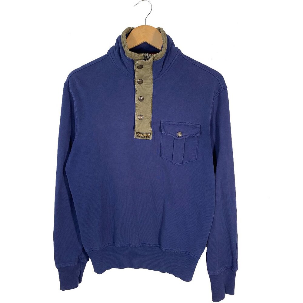 Vintage Polo Ralph Lauren Blue Henley Nautical Sweatshirt
